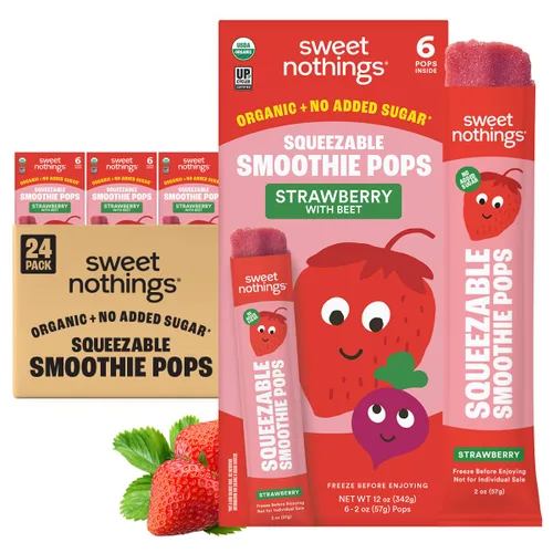 Vista 13 de Sweet Nothings Paletas de batido de zanahoria y mango, 12 paletas congeladoras, paletas de frutas y verduras, sin azúcar añadida, orgánicas USDA