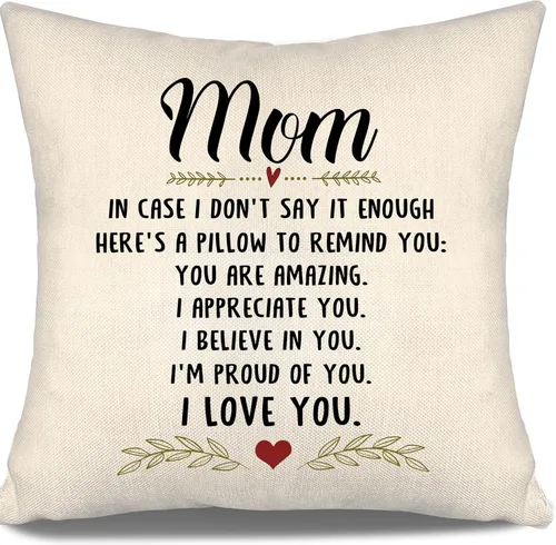 Vista 32 de En caso de que no lo diga lo suficiente aquí hay una almohada para recordarte que eres increíble, te aprecio, te quiero. Funda de almohada para tía