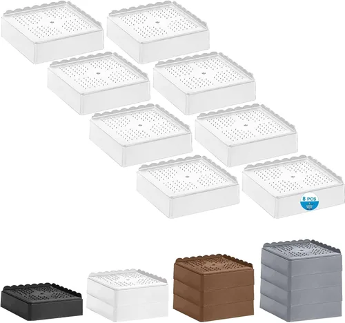 Vista 25 de Elevador de cama de 1 pulgada, 2 pulgadas, 3 pulgadas, 4 pulgadas de alta resistencia, elevador de muebles ajustable para mesa, escritorio, sofá