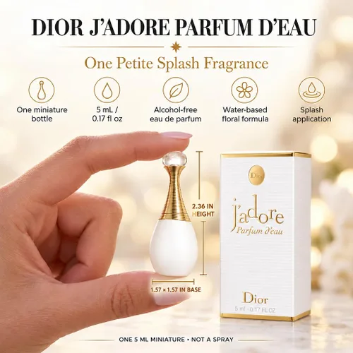 Vista 2 de Dior J'Adore Parfum D'eau - Mini perfume para mujer, tamaño de viaje