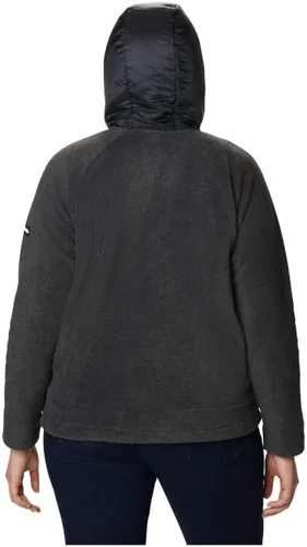 Vista 3 de Columbia Exploration Fleece con capucha FZ 1907542030, Mujer, Charcoal Heathe, Gris Carbón jaspeado