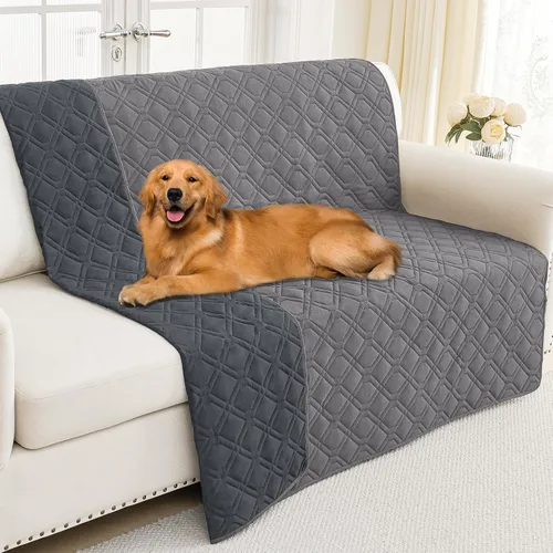 Vista 70 de Smiry Funda Impermeable para Cama de Perro Manta para Mascotas, Manta Suave y Lavable para Perros para Muebles Cama Sofá Sofá Reversible, a Cuadros