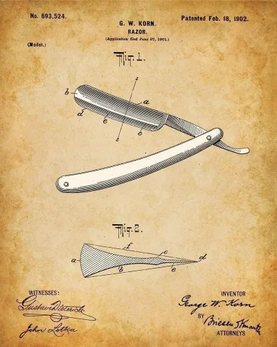 Vista 3 de Impresiones artísticas originales de barbería - Juego de cuatro fotos (8 x 10) sin marco, hace una gran decoración de barbería y regalo por menos