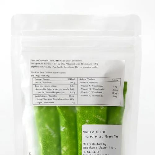 Vista 3 de Asayu Japan Matcha Powder - Té verde de grado ceremonial, fuente de Shizuoka, fabricado en Japón (garrapatas - 10x2g)