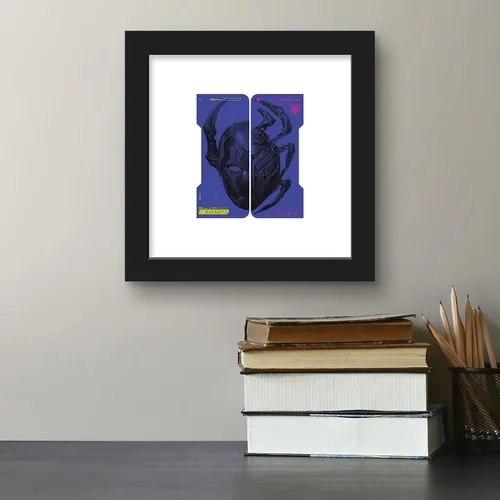 Vista 4 de Trends International Gallery Pops DC Comics Blue Beetle - Póster de pared de biotecnología alienígena, 12 x 12 pulgadas, versión de marco negro