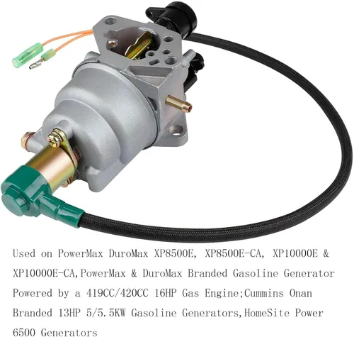 Vista 4 de Compatible con carburador para generador PowerMax XP8500E XP10000E Honda EB3500 EB3500X EB3800 EM3500X EM3500SX