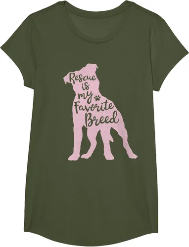 Vista 101 de Pitbull Rescue Is my Favorite Breed Dog Pit Bull Mama - Camiseta, Negro, S
