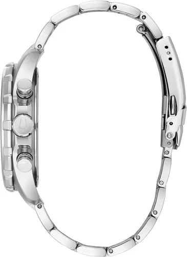 Vista 3 de Bulova Reloj cronógrafo de cuarzo para hombre con correa de acero inoxidable 96B256, azul, pulsera, Azul, Pulsera
