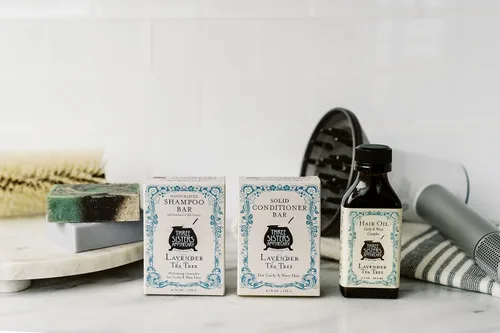 Vista 5 de Three Sisters Apothecary Barras de Champú Sólido Diario de 4.75 oz. (Lavanda y Árbol de Té)