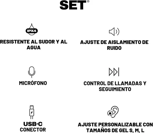 Vista 8 de Skullcandy Set Auriculares con Cable USB-C con Ajuste de Aislamiento de Ruido, Micrófono en Línea para Control de Llamadas y Pistas para iPhone
