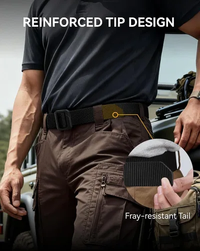 Vista 5 de CHAOREN Cinturón táctico para hombre - Cinturón EDC de nailon para CCW militar