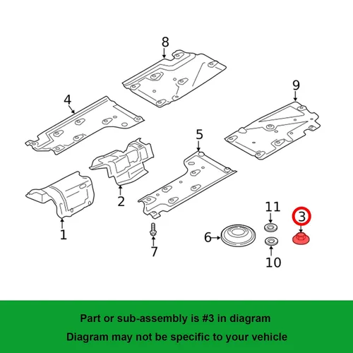 Vista 4 de 25pcs Rueda Bueno Liner & Splash Shield Nylon Tuerca para Hyundai 84145-26000
