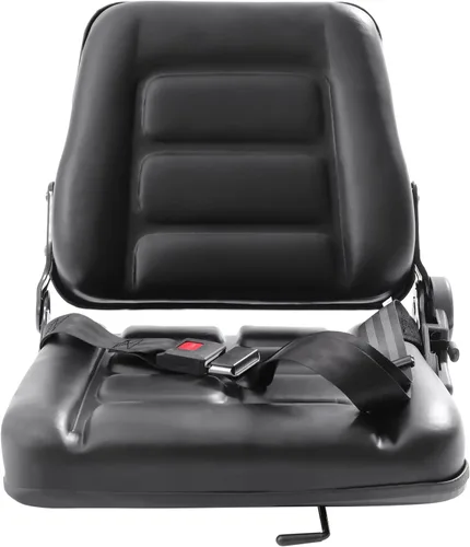 Vista 3 de Asiento de carretilla elevadora ajustable universal con cinturón de seguridad, asiento trasero de tractor de ángulo ajustable para tractor