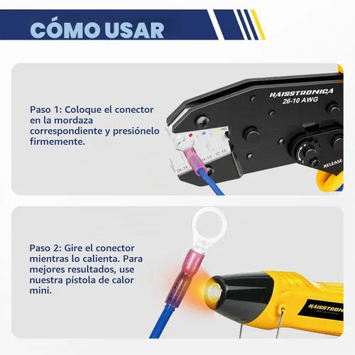 Vista 7 de haisstronica Juego de conectores de anillo termorretráctil de 300 piezas