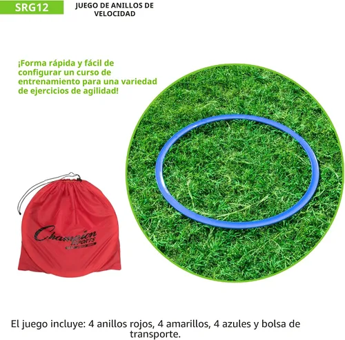 Vista 5 de Champion Sports Set de anillos de velocidad, multicolor, talla única