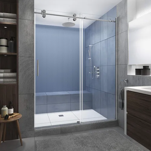 Vista 15 de Aston SDR978EZ.UC-ORB-4880-L Langham XL Puerta de ducha, bronce aceitado, transparente-izquierda
