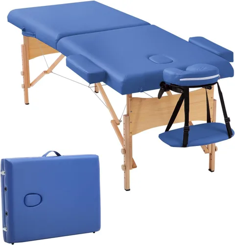 Vista 9 de PayLessHere Cama de Masaje Portátil Mesa de Masaje de 24 pulgadas de Ancho Cama de Pestañas 2 Plegable Altura Ajustable Mesa de Spa con Bolsa No