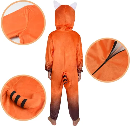 Vista 3 de Traje de cosplay de mapache panda disfraz de Halloween para niños