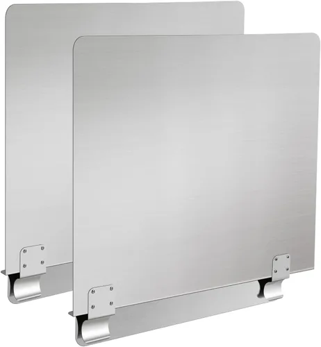 Vista 7 de SDSNTE Protector comercial de acero inoxidable para freidora de 20-1/2 pulgadas de ancho x 18 pulgadas de alto, clips de ajuste universal