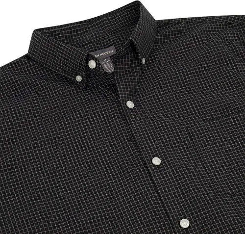 Vista 3 de Van Heusen Camisa de manga corta sin arrugas con botones para hombre