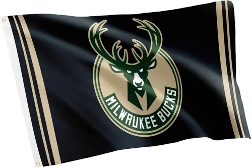 Vista 7 de Desert Cactus Milwaukee Bucks Flag Team NBA National Basketball Association 100% poliéster para interiores y exteriores, banderas de 3 x 5 pies