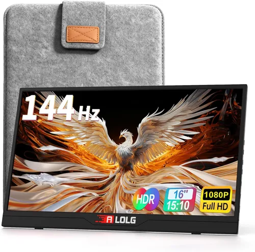 Vista 10 de Monitor portátil de 10.5'' para laptop, monitor de pantalla portátil de 2K FHD 60HZ, entradas USB-C y HDMI, panel IPS ultradelgado con HDR