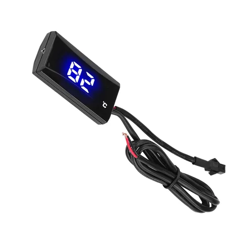 Vista 3 de Universal Motorcycle Thermometer Flashing Warning Meter 0-120 Degrees Celsius Gauge for Racing Scooter Riders
