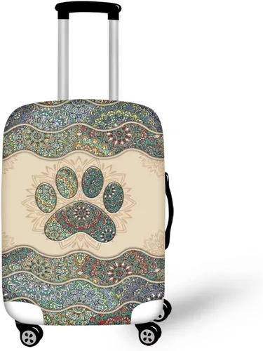 Vista 24 de COEQINE Funda para equipaje de viaje, protector de maleta, funda de equipaje lavable, tamaño S-XL (18-32 pulgadas), Blue Capy Bara Swim, L