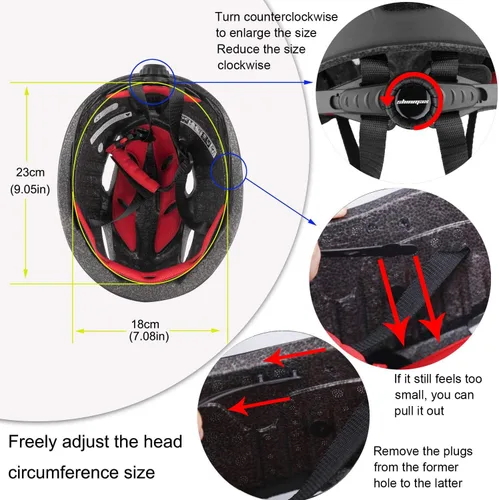 Vista 6 de Shinmax Bike Helmet for Men Women, Bicycle Helmet with Detachable Magnetic Goggles Adjustable for Adult Road Biking Mountain Cycling Helmet