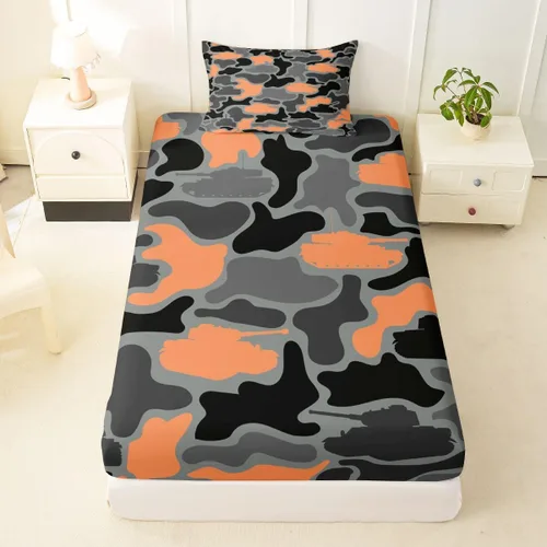 Vista 35 de Erosebridal Camouflage Sheets for Boys Girls Game Console Fitted Sheet,3D Gamer Controller Kids Bedding Sets Army Camo Bed Sets Twin 2 Piece Army