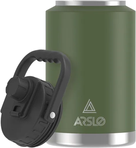 Vista 8 de Jarra Grande de Agua Aislada con Asa, Botella de Agua Aislada de Un Galón, Jarra de Agua de Acero Inoxidable de 1 Galón