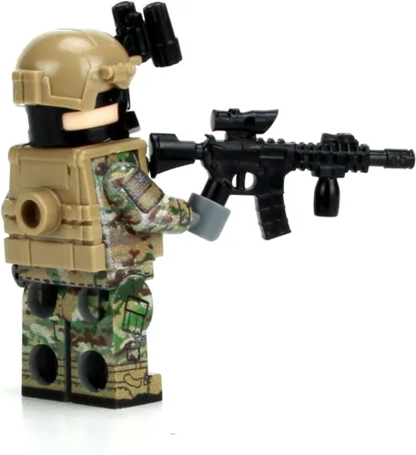 Vista 5 de Battle Brick Army OCP Chemical Warfare - Minifigura personalizada Minifig militar genuina Camuflaje impreso 1.6 pulgadas de alto Empaquetado