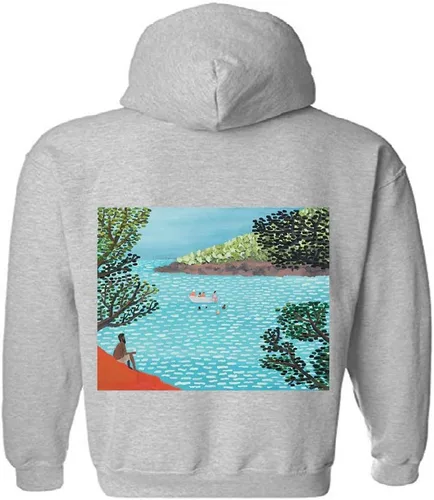 Vista 7 de Sudadera con capucha personalizada Personalización de doble cara