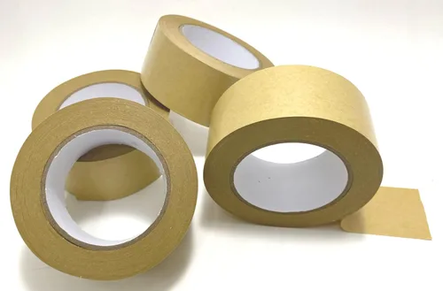 Vista 3 de TXV Mart - Cinta de embalaje de papel kraft biodegradable resistente y ecológica para cajas y cajas 2 pulgadas de ancho x 55 yardas de largo