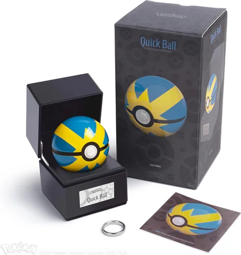 Vista 10 de The Wand Company Original Poké Ball - Réplica auténtica de la Pokébola, realista, electrónica, fundida a presión, con estuche para exhibición, luz