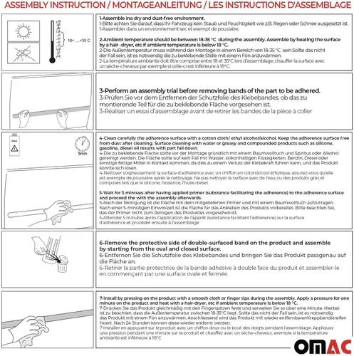 Vista 4 de OMAC Moldura de puerta lateral para Nissan Rogue 2014-2020 Acero inoxidable