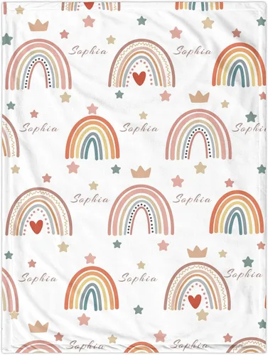 Vista 14 de Manta de bebé personalizada con nombre, manta personalizada de elefante para niña, regalos personalizados para baby girls, Navidad, Pascua