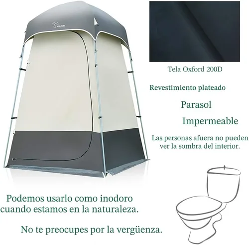 Vista 4 de Carpa de Ducha al Aire Libre Cambiador de Privacidad Carpas de Camping Portátiles
