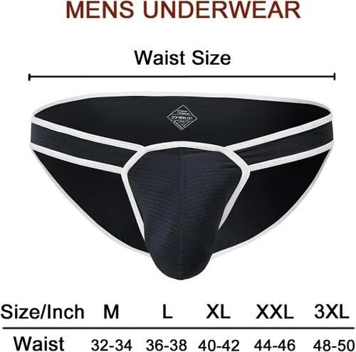 Vista 5 de ZONBAILON Ropa interior para hombre, bolsa elástica, sexy, de tiro bajo, con aumento de abultamiento