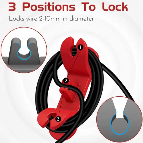 Vista 2 de Organizador de cables para electrodomésticos – Paquete de 3 soportes para envolver cables ordenados patentados, enrollador de cable para batidora