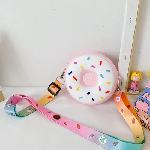 Vista 3 de Bolso cruzado para niña pequeña, bolso de hombro, mini bolso de mensajero para niñas pequeñas, Rosado