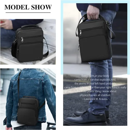 Vista 7 de BAIGIO Bolsa de mensajero para hombre bolsa de viaje