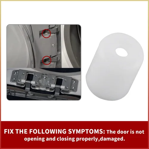 Vista 4 de 4 piezas W10208398 para lavadora y secadora, bisagra de puerta, pieza de repuesto compatible con Whirlpool Carga frontal Lavadora de ropa que