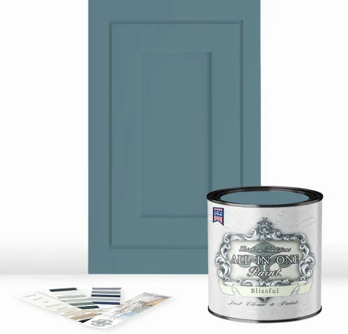 Vista 134 de Pintura TODO EN UNO, Abbey (gris cálido), Muestra de 8oz - Pintura duradera para gabinetes y muebles. Imprimación y capa superior incorporadas,