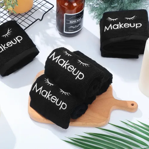 Vista 4 de Shimeyao Paños de maquillaje de 13 x 13 pulgadas, toallas de maquillaje reutilizables, paños desmaquillantes, toallas de limpieza facial, toallas