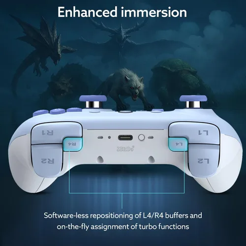 Vista 5 de 8Bitdo Ultimate 2C Bluetooth Controller for SwitchSwitch 2 - Wireless Gaming Controller with Hall Effect Joysticks, 6-Axis Motion Control