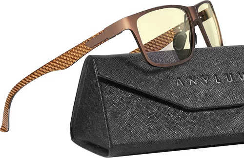 Vista 54 de ANYLUV Blue Light Glasses Men, Relieve Eyestrain and Eye Protection, Al-Mg Metal Computer Blue Light Blocking Glasses