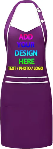 Vista 23 de Delantal personalizado personalizado para mujeres/hombres, delantales de cocina ajustables para estilistas de peluquería, delantales impermeables