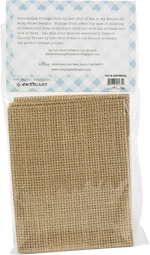 Vista 2 de Riley Blake Designs Vintage Cloth 10CT, 18" X18" Avena " (VC18-OATMEAL)