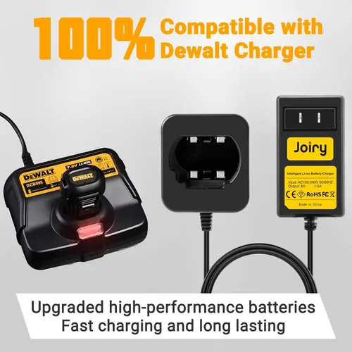 Vista 7 de Joiry Batería de repuesto de iones de litio de 8 V 2000 mAh con mayor seguridad y mayor tiempo de funcionamiento, compatible con herramientas